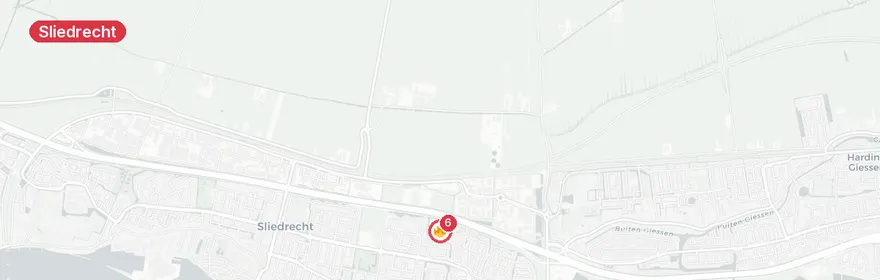Kaart van Brand kelderboxen Valkhof Sliedrecht