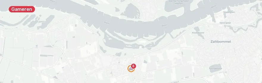 Kaart van Auto te water N322 Gameren