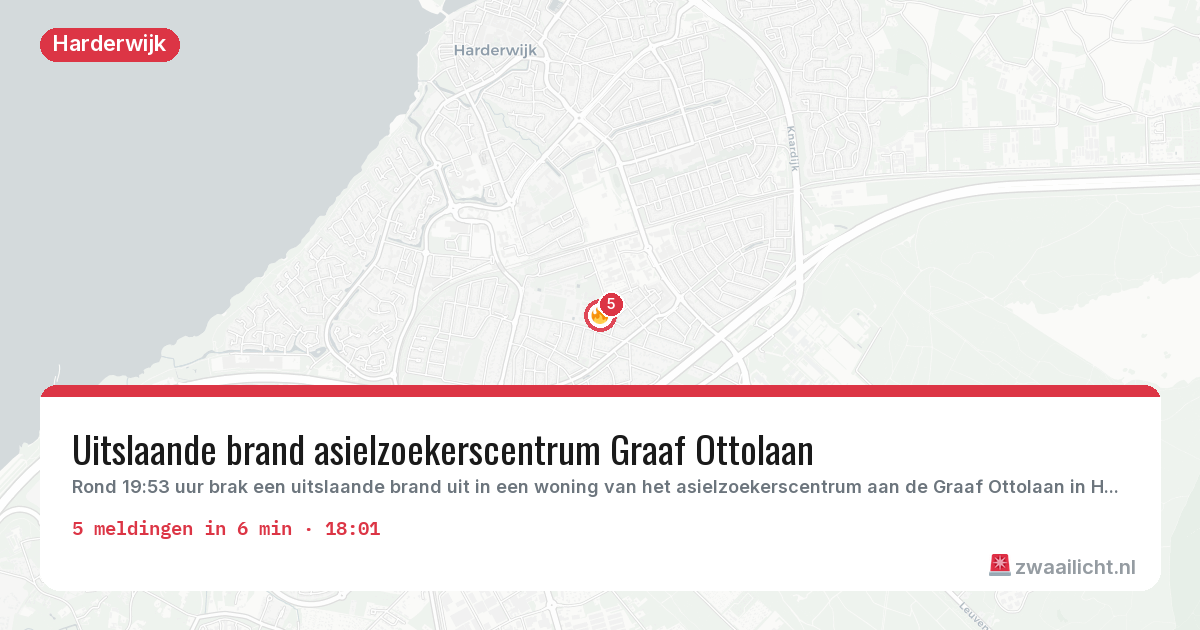 Kaart van de activiteitspiek bij Harderwijk