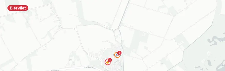 Kaart van Uitslaande woningbrand Stadsweide Biervliet