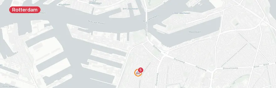 Kaart van Explosie en woningbrand De Quackstraat Rotterdam