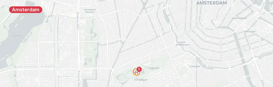 Kaart van Verkeersongeval met letsel Vondelpark Amsterdam