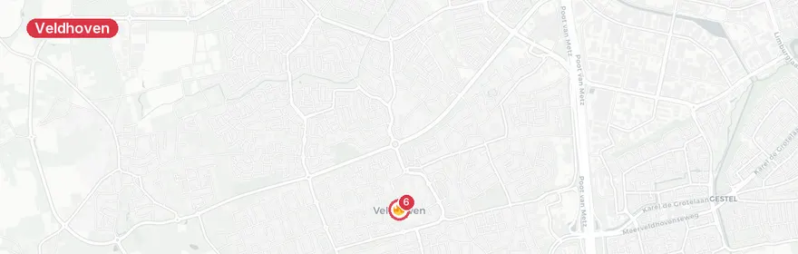 Kaart van Reanimatie Burgemeester van Hooffln, Veldhoven