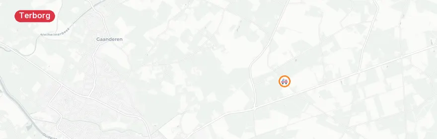 Kaart van Meervoudig ambulanceverzoek in Terborg