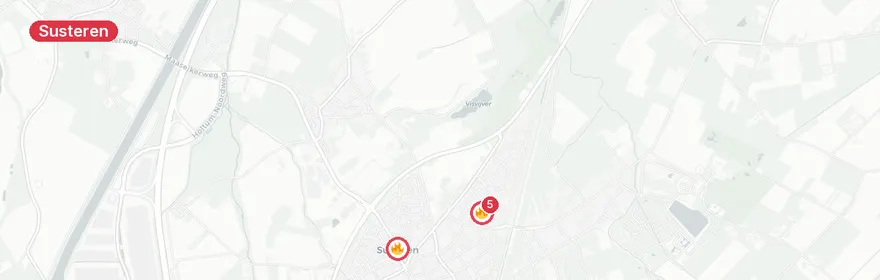 Kaart van Middelbrand bijgebouw Julianalaan Susteren