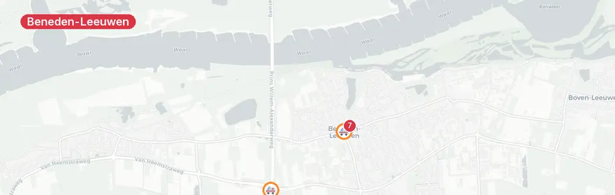 Kaart van Dodelijk ongeval N322 Beneden-Leeuwen