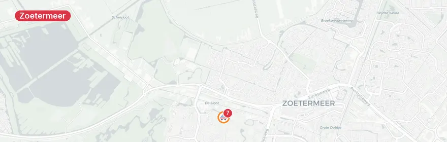 Kaart van Wegverkeersongeval met letsel Zalkerbos Zoetermeer