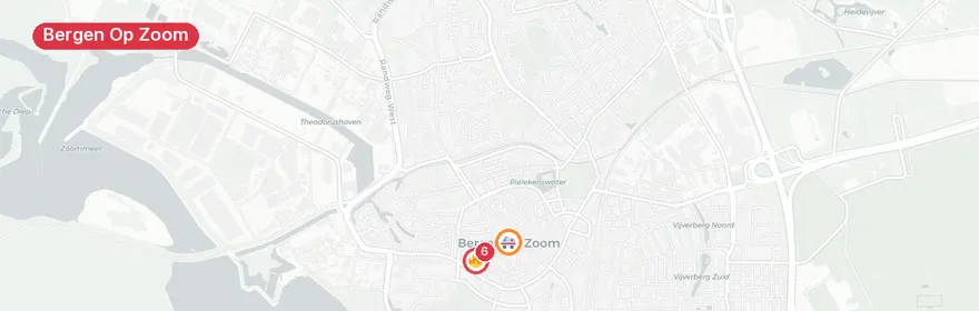Kaart van Zwaar verkeersongeval Koepeldwarsstraat Bergen Op Zoom
