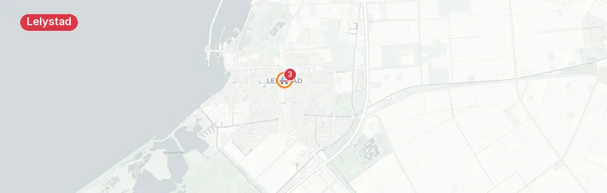 Kaart van Ongeval met letsel op Talingweg Lelystad, traumahelikopte...