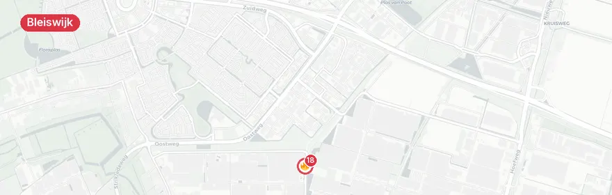 Kaart van Zeer grote brand motorcrossclub Groendalseweg Bleiswijk