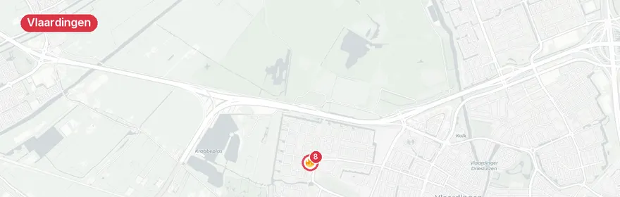 Kaart van Woningbrand flatwoning Dirk de Derdelaan Vlaardingen