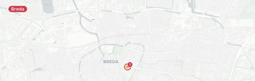 Kaart van Brandmelding Kloosterplein Breda