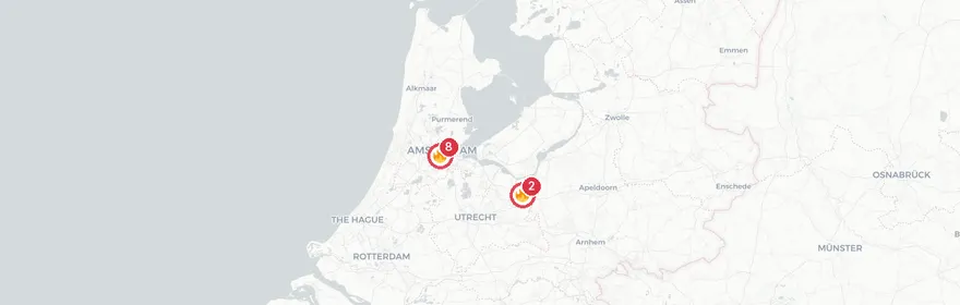 Kaart van Woningbrand Herculesstraat Amsterdam
