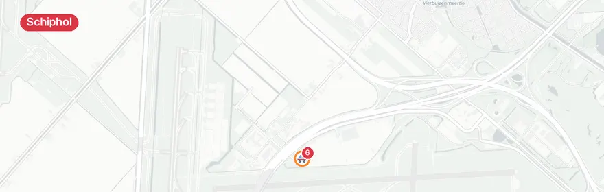 Kaart van Botsing twee bussen Koetsierstraat Schiphol