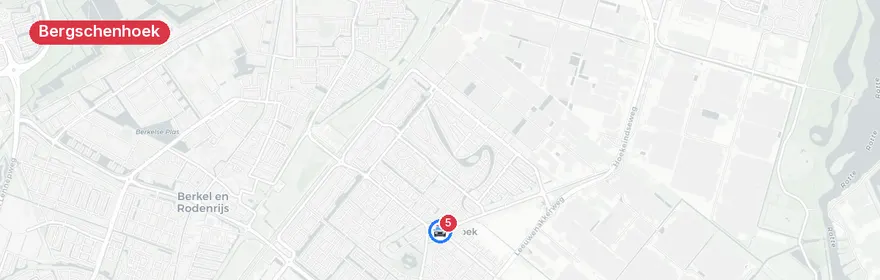 Kaart van Zwaar verkeersongeval N209 Bergschenhoek, vijf gewonden