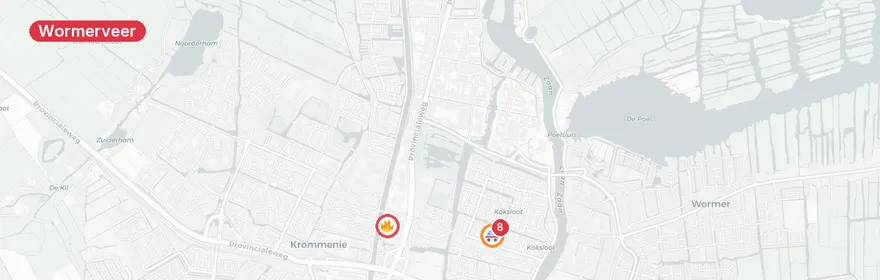 Kaart van Geweldsincident Anemoonstraat Wormerveer, slachtoffer ger...