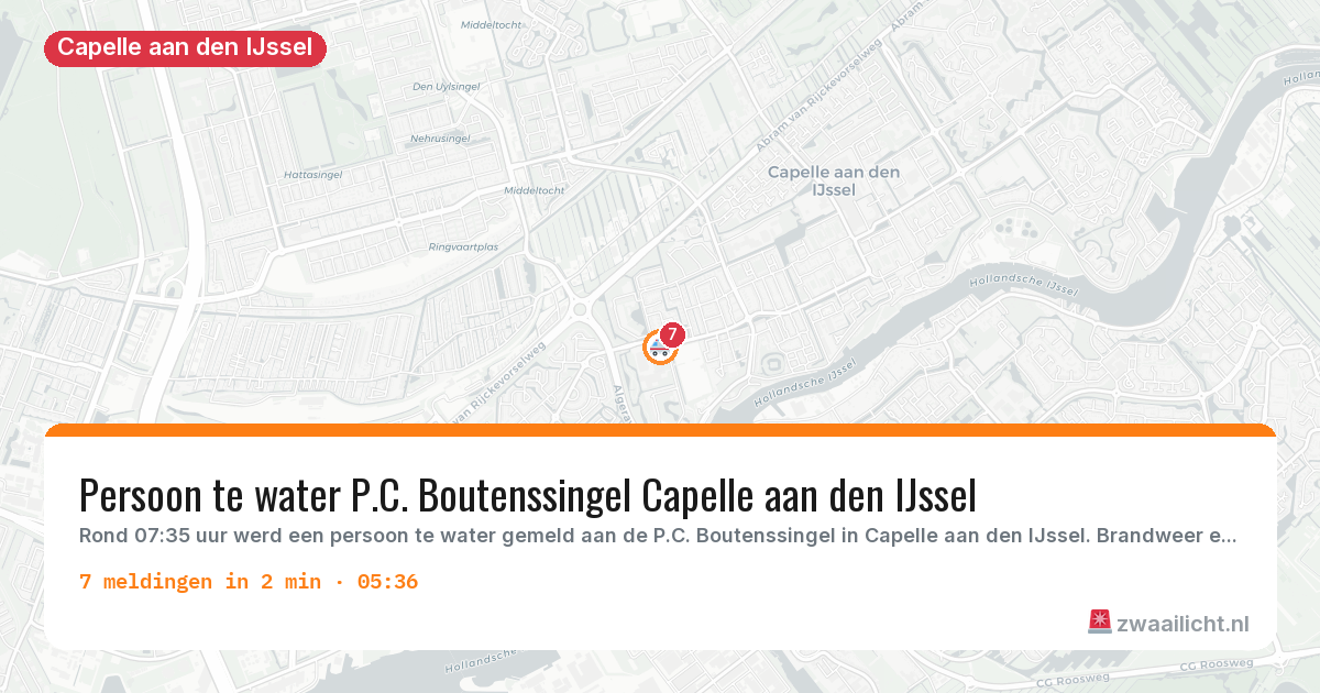 Kaart van de activiteitspiek bij Capelle aan den IJssel