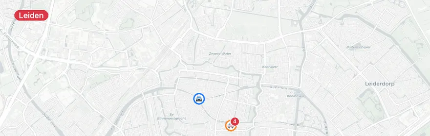 Kaart van Verkeersongeval Hogewoerd, Leiden