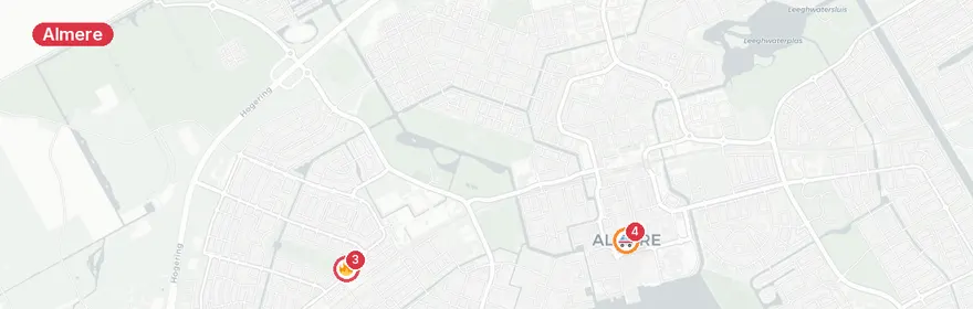 Kaart van Reanimatie Pianoweg Almere