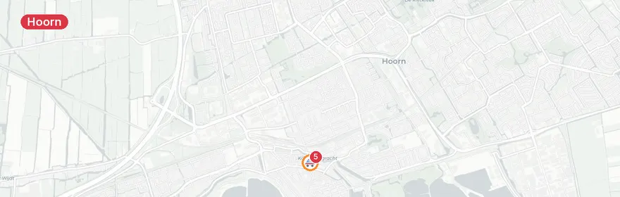 Kaart van Ongeval met letsel Achterstraat Hoorn, traumahelikopter i...