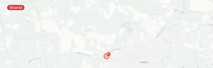 Kaart van Persoon te water Kuiterweg, Voorst