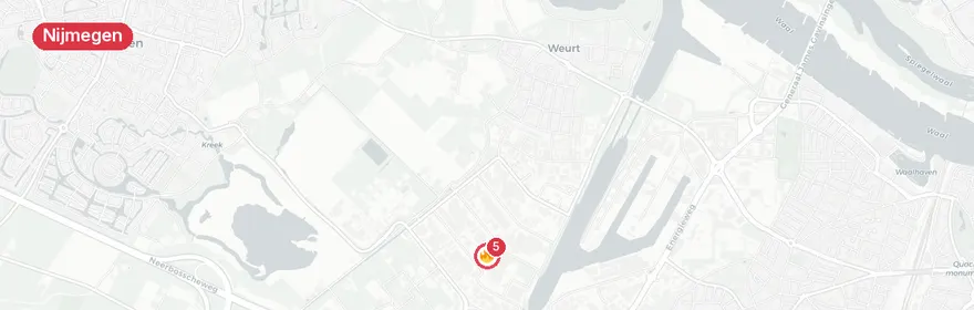 Kaart van Persoon te water Westkanaaldijk Nijmegen