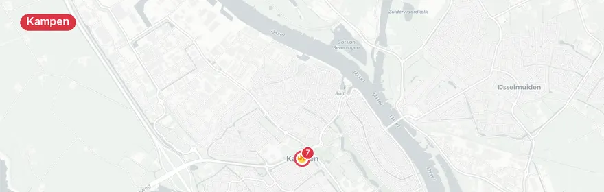 Kaart van Verkeersongeval N50 Kampen, vrachtauto en auto