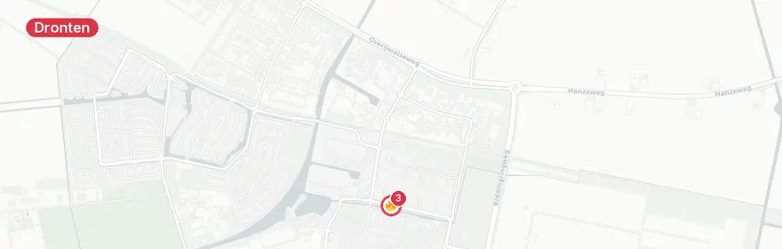 Kaart van Woningbrand De Oeverloper Dronten