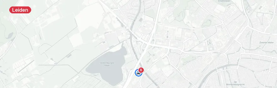Kaart van Persoon te water Valkenburgseweg Leiden