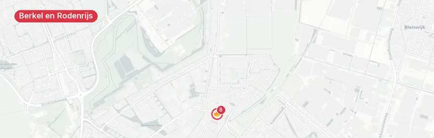 Kaart van Woningbrand Krugerlaan Berkel en Rodenrijs