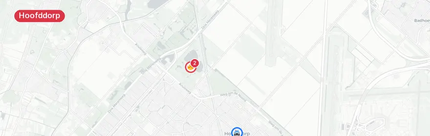 Kaart van Persoon te water en medische noodoproep Hoofddorp