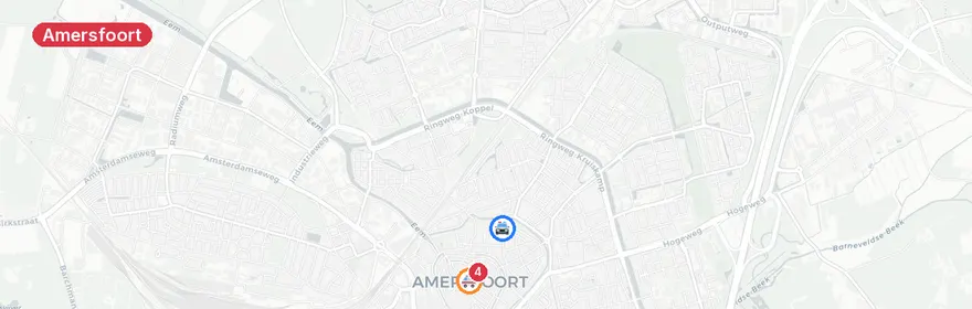 Kaart van Aanrijding met letsel Coninckstraat Amersfoort