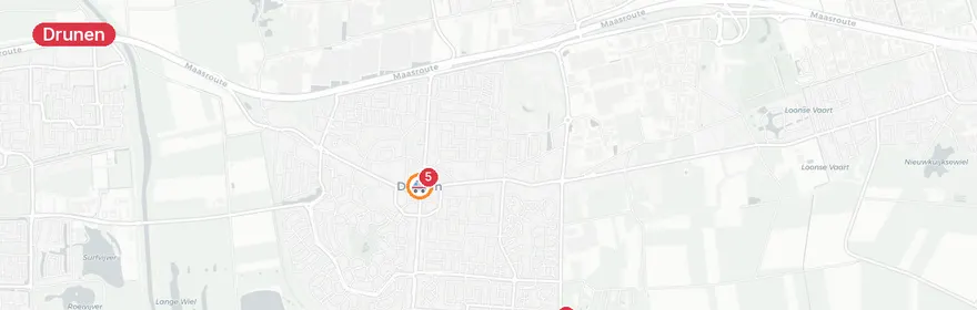 Kaart van Reanimatie Sportlaan Drunen, traumahelikopter gealarmeerd