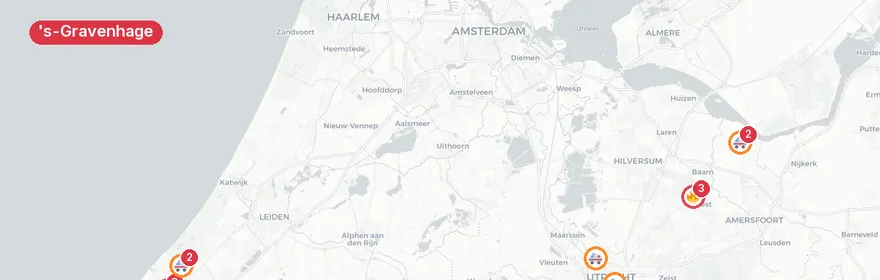 Kaart van Gasluchtmeldingen Beeklaan, 's-Gravenhage