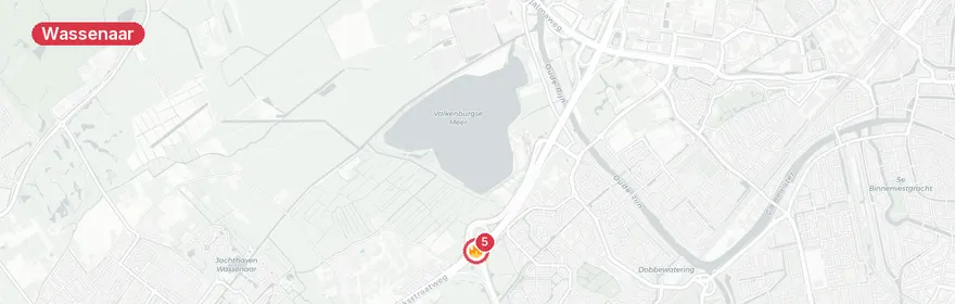 Kaart van Persoon te water Rijksstraatweg Wassenaar