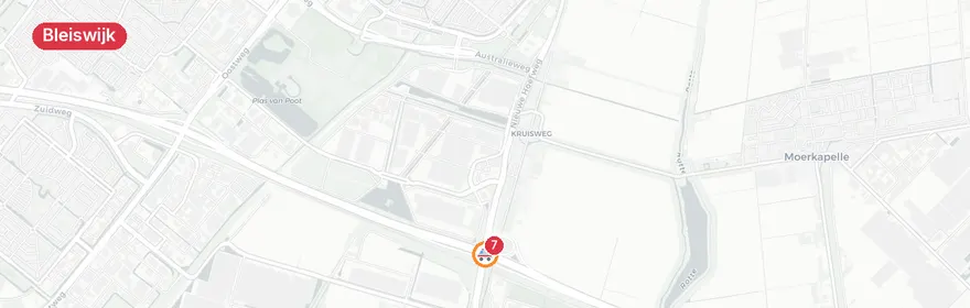 Kaart van Zwaar verkeersongeval Hoefweg Bleiswijk