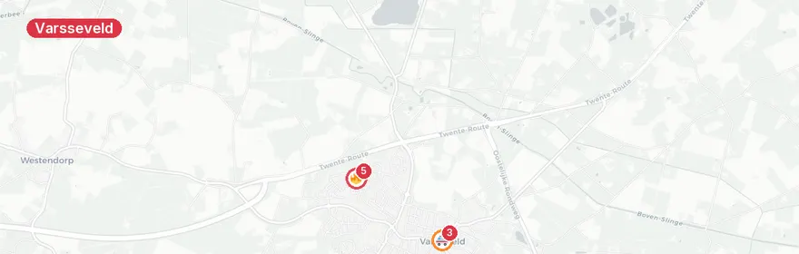 Kaart van Woningbrand Sperwerhof Varsseveld, bewoner naar ziekenhuis