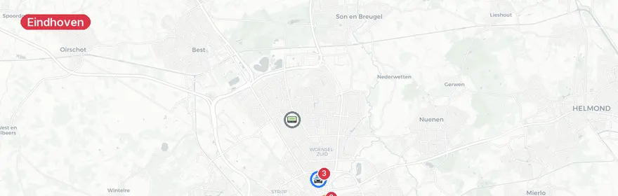 Kaart van Explosie sushirestaurant Kruisstraat Eindhoven