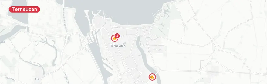 Kaart van Zware aanrijding met meerdere gewonden Terneuzen