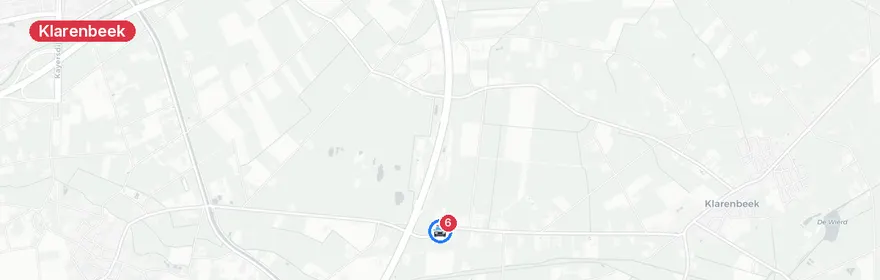 Kaart van Fietser gereanimeerd na aanrijding Woudweg Klarenbeek
