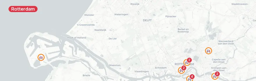 Kaart van Reanimatie Oleanderplein Rotterdam