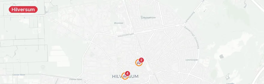 Kaart van Reanimatie Marktplein Hilversum, traumahelikopter ter pla...