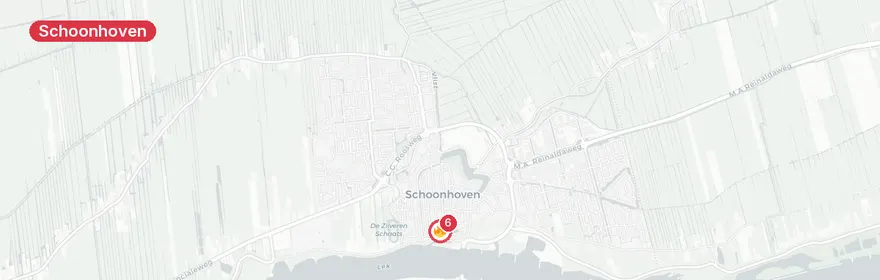Kaart van Brand Voorhaven Schoonhoven