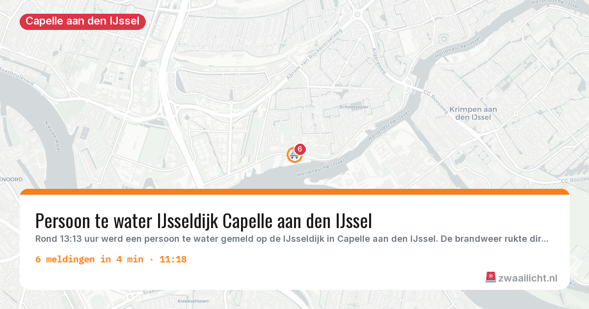 Kaart van de activiteitspiek bij Capelle aan den IJssel
