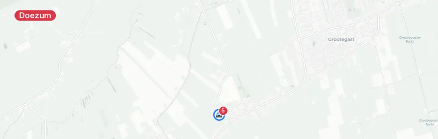 Kaart van Verkeersongeval Eesterweg, Doezum