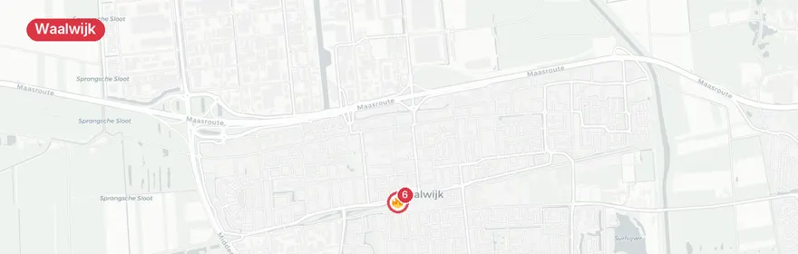 Kaart van Woningbrand Sint Antoniusstraat Waalwijk na blikseminslag