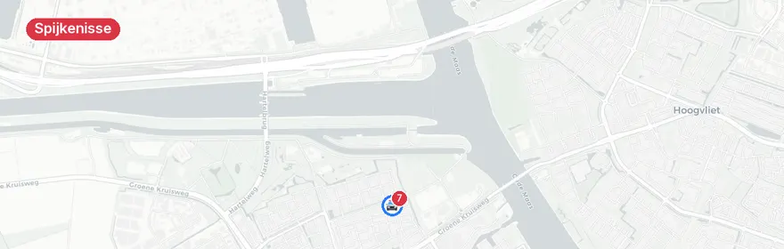 Kaart van Eenzijdig verkeersongeval Rozenlaan Spijkenisse