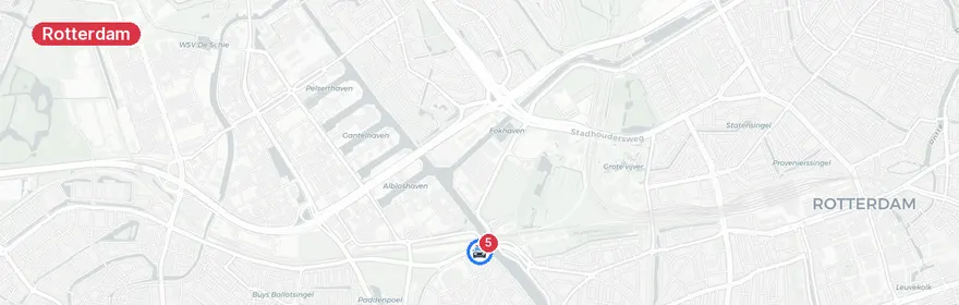 Kaart van Verkeersongeval Spaansebocht, Rotterdam