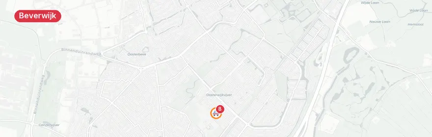 Kaart van Reanimatie Dongestraat Beverwijk