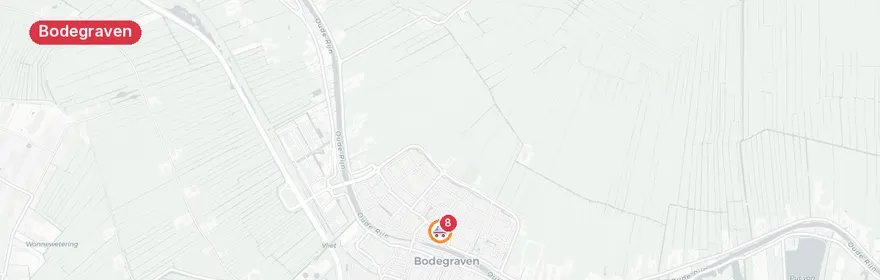 Kaart van Reanimatie Bodelolaan Bodegraven, traumahelikopter ingezet